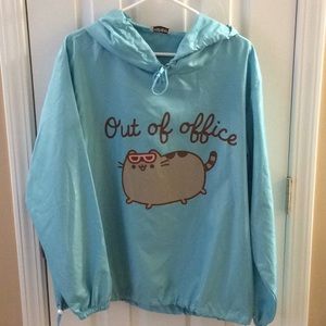 Pusheen S small rain jacket windbreaker out office